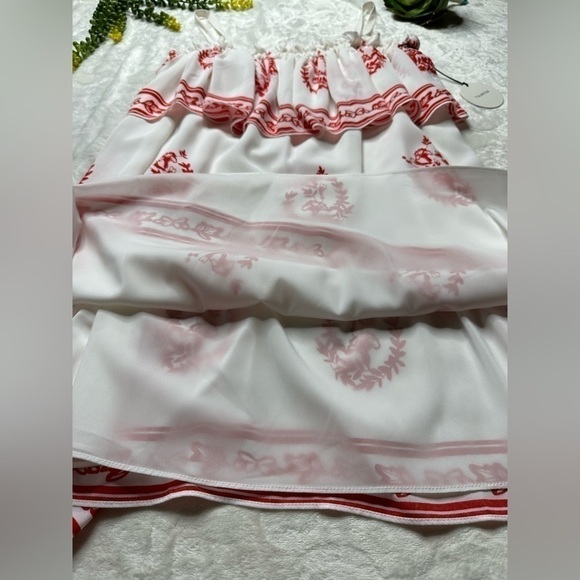 Tularosa Desert Moon Sleeveless Mini Dress in White Red Medallion Print NWT Med - Picture 11 of 16